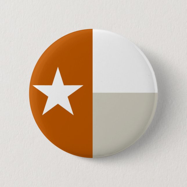 Macaron Rond 5 Cm Bouton orange brûlé de drapeau du Texas (Devant)