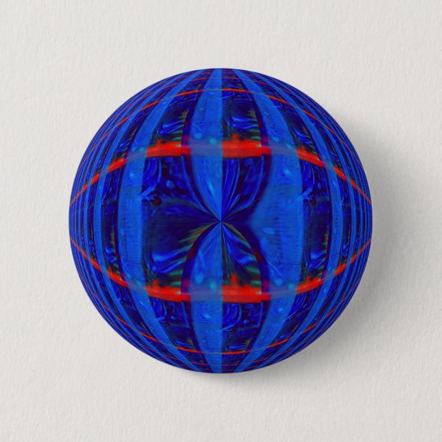 Macaron Rond 5 Cm Bouton Orb bleu foncé rond (Devant)
