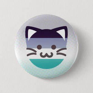 Macaron Rond 5 Cm bouton orienté de chat de fierté d'aroace