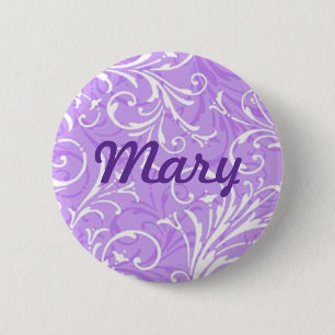Macaron Rond 5 Cm Bouton ornemental personnalisé violet