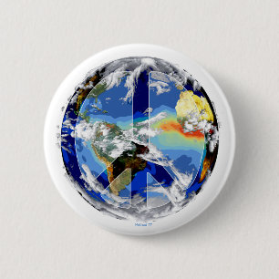 Macaron Rond 5 Cm Bouton Paix Mondiale