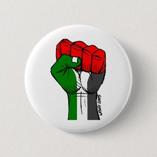 Macaron Rond 5 Cm Bouton palestinien de poing de Carlos Latuff