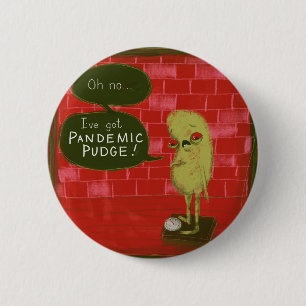 Macaron Rond 5 Cm Bouton Pandemic Pudge Gregg par Laura Irrgang