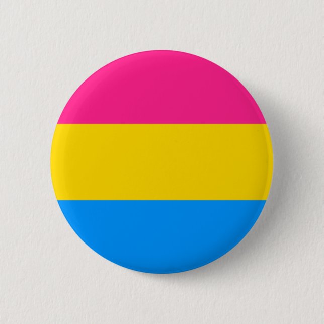 Macaron Rond 5 Cm Bouton Pansexual de fierté (Devant)