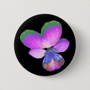 Macaron Rond 5 Cm Bouton Pansy