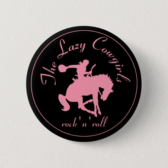 Macaron Rond 5 Cm Bouton paresseux de cow-girls (Devant)