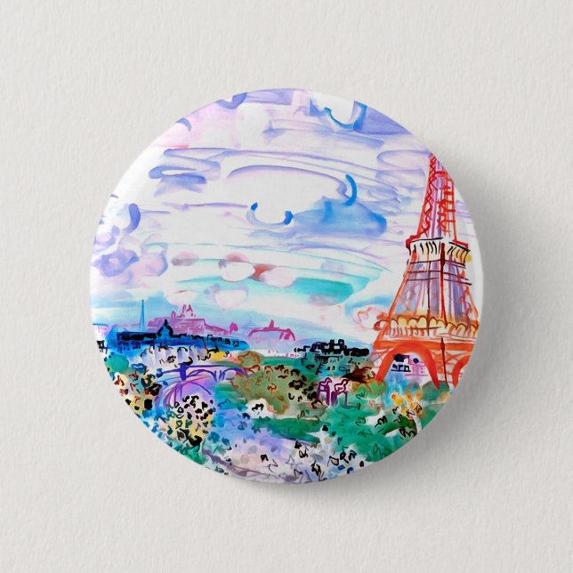 Macaron Rond 5 Cm Bouton Paris Raoul Dufy (Devant)