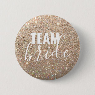 Macaron Rond 5 Cm Bouton - Parties scintillant d'or Fab Team Bride