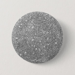 Macaron Rond 5 Cm Bouton Parties scintillant en argent de luxe