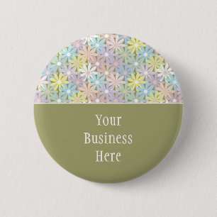 Macaron Rond 5 Cm Bouton Pastel Florals