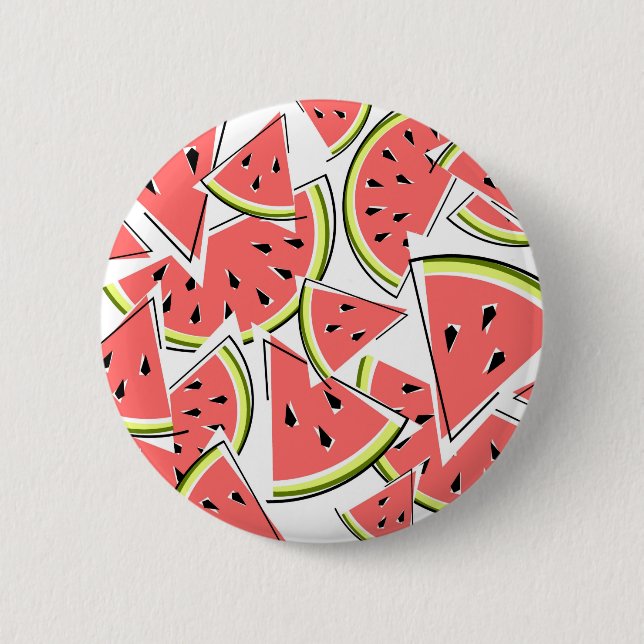 Macaron Rond 5 Cm Bouton pastèque (Devant)