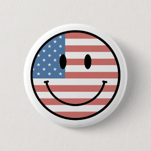 Macaron Rond 5 Cm Bouton patriotique