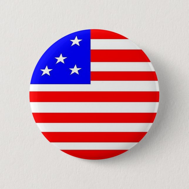 Macaron Rond 5 Cm Bouton patriotique (Devant)
