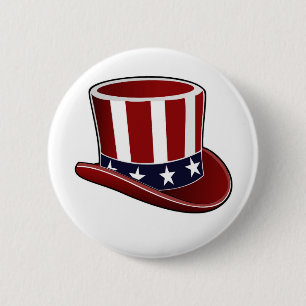 Macaron Rond 5 Cm Bouton patriotique Casquette de l'oncle Sam