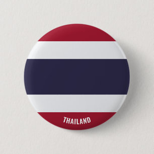 Macaron Rond 5 Cm Bouton Patriotique Charming Flag Thaïlande