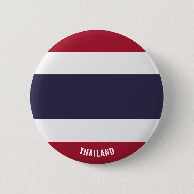 Macaron Rond 5 Cm Bouton Patriotique Charming Flag Thaïlande (Devant)