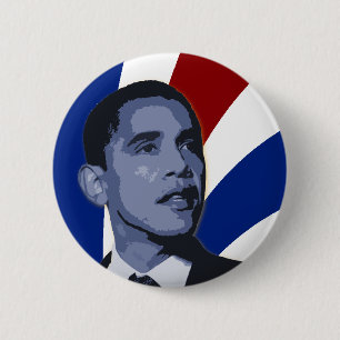 Macaron Rond 5 Cm Bouton patriotique de Barack Obama