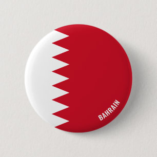 Macaron Rond 5 Cm Bouton patriotique de charme du drapeau de Bahreïn