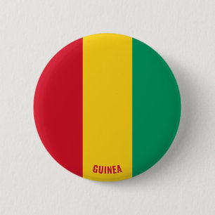 Macaron Rond 5 Cm Bouton patriotique de charme du drapeau de la Guin