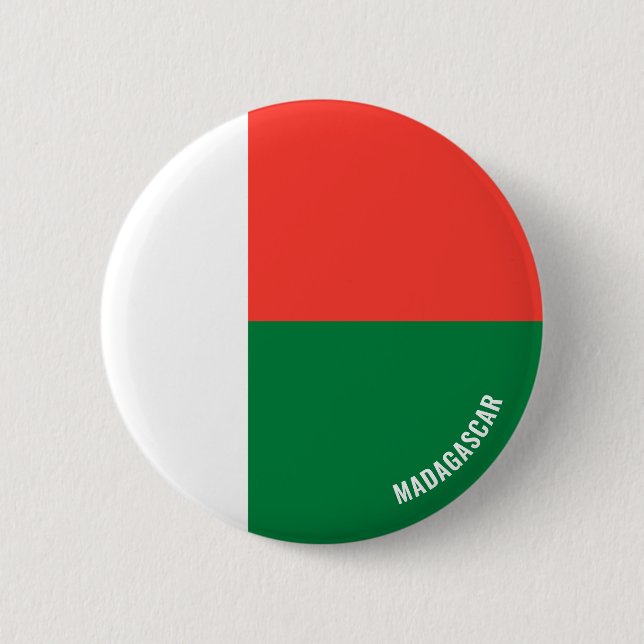 Macaron Rond 5 Cm Bouton patriotique de charme du drapeau de Madagas (Devant)