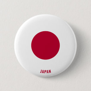 Macaron Rond 5 Cm Bouton patriotique de charme du drapeau japonais