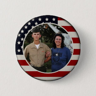 Macaron Rond 5 Cm Bouton patriotique de photo de drapeau