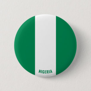 Macaron Rond 5 Cm Bouton patriotique du drapeau du Nigeria