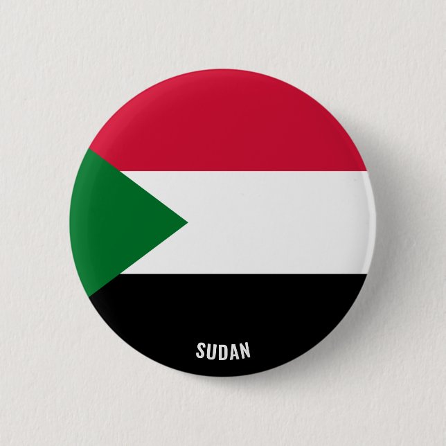 Macaron Rond 5 Cm Bouton patriotique du drapeau soudanais (Devant)