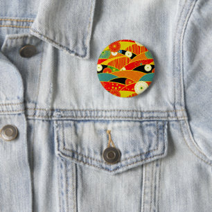 Macaron Rond 5 Cm Bouton Paysage Magique Abstrait