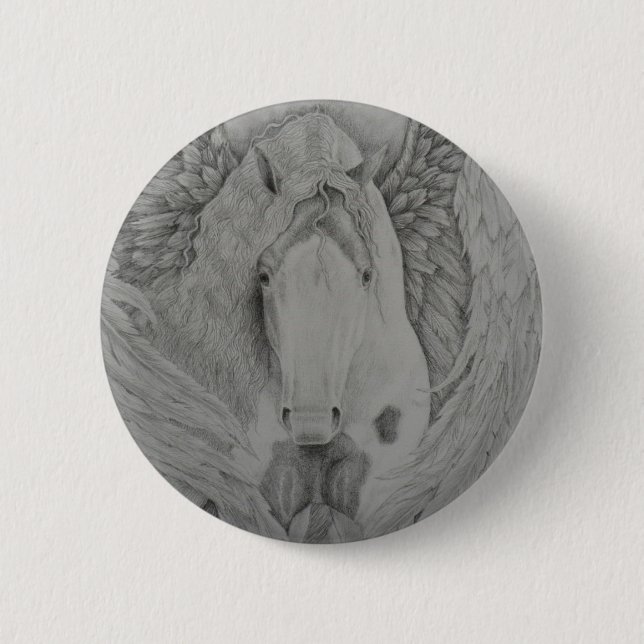 Macaron Rond 5 Cm Bouton Pegasus Tzigane (Devant)