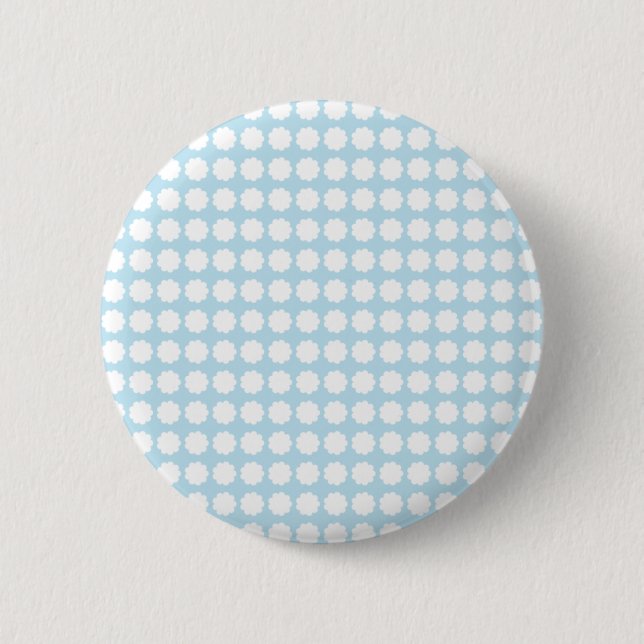 MACARON ROND 5 CM BOUTON PELUCHEUX SKYBLUE DE NUAGE (Devant)