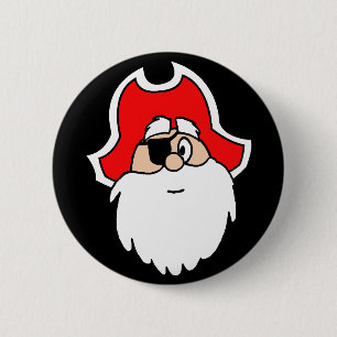 Macaron Rond 5 Cm Bouton père Noël Pirate