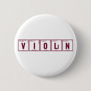 Macaron Rond 5 Cm Bouton périodique de violon