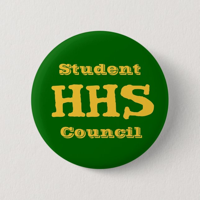 Macaron Rond 5 Cm Bouton personnalisable de club de HHS (Devant)