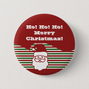 Macaron Rond 5 Cm Bouton personnalisable Jolly Santa Claus