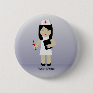 Macaron Rond 5 Cm Bouton personnalisé Cute Nurse 2