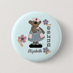 Macaron Rond 5 Cm Bouton personnalisé de l'ours en peluche mignon po