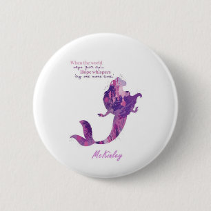 Macaron Rond 5 Cm Bouton personnalisé de sirène