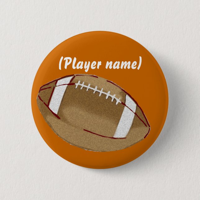 Macaron Rond 5 Cm Bouton personnalisé du football (Devant)
