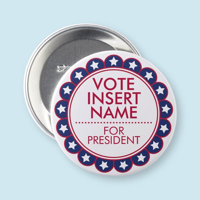 Macaron Rond 5 Cm Bouton Personnalisé Élection Élection Campagne pol (MISOOK Election Campaign Vote Button Pin)