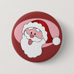 Macaron Rond 5 Cm Bouton personnalisé Funny Père Noël