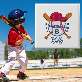 Macaron Rond 5 Cm Bouton personnalisé nom et numéro de baseball | Cu