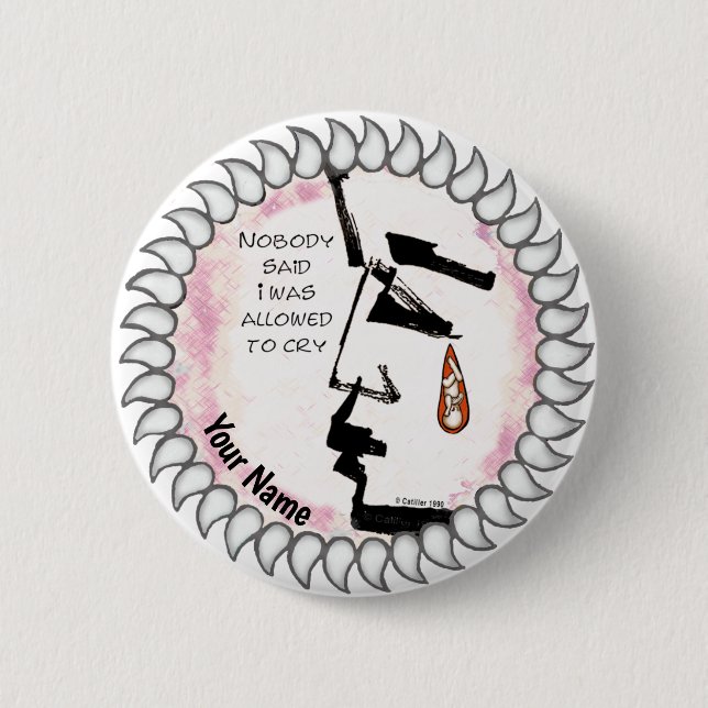 Macaron Rond 5 Cm Bouton Perte de bébé (Devant)