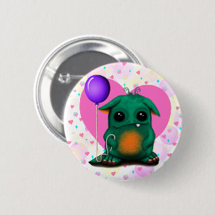 Macaron Rond 5 Cm Bouton petit monstre mignon