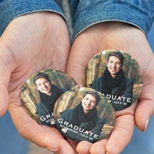 Macaron Rond 5 Cm Bouton photo Moderne de diplôme