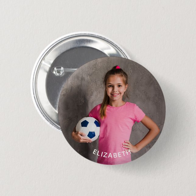 Macaron Rond 5 Cm Bouton Photo Sports personnalisé (Devant & derrière)
