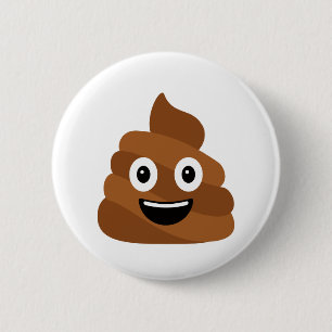 Macaron Rond 5 Cm Bouton Pile de Poo Emoji