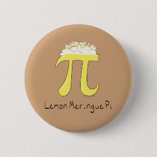 Macaron Rond 5 Cm Bouton Pin de la Tarte au Citron Meringuée Pi Jour