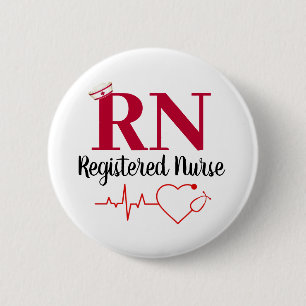 Macaron Rond 5 Cm Bouton Pinback de l'infirmière autorisée