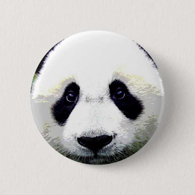 Macaron Rond 5 Cm Bouton Pinback des yeux de l'ours du panda (Devant)